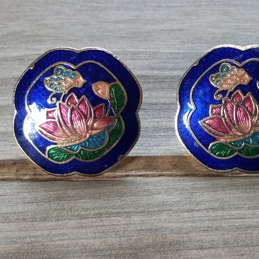 Vintage Cloisonne earrings